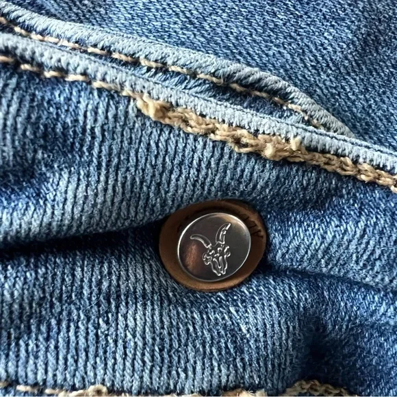 Massimo Dutti Boho Flower Embroidered High Waisted Stretch Skinny Jeans Size 4 - Picture 11 of 11